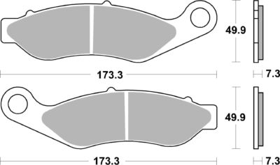 Plaquettes de frein Harley Davidson FLHTCUTG 1690 Tri Glide MAL Street Sinter - Métal fritté avant - SBS 922H.HS