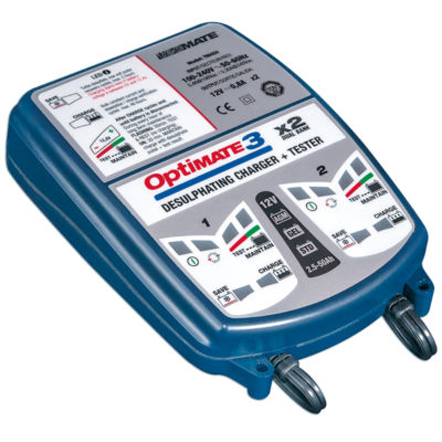 Chargeur batterie OPTIMATE 3 x2 BANK 12V 0.8A - TM 450 PRO