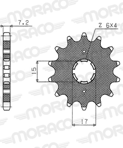 Pignon sortie de boîte  Pas 428 - 13 dents - Acier - PA10713 - Supersprox