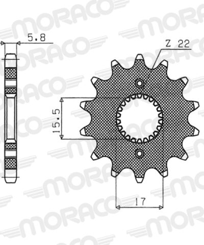 Pignon sortie de boîte  Pas 420 - 16 dents - Acier - PA10516 - Supersprox