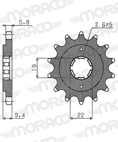 Pignon sortie de boîte  Pas 520 - 15 dents - Acier - PA30815 - Supersprox