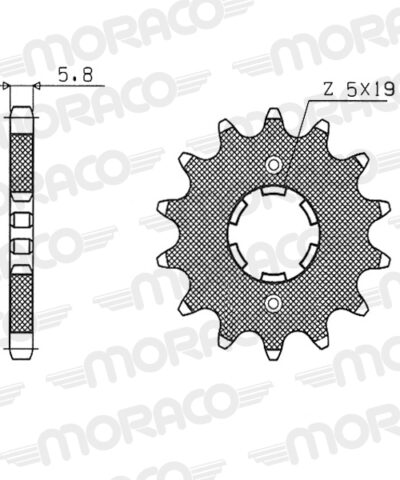 Pignon sortie de boîte  Pas 520 - 12 dents - Acier - PA31312 - Supersprox