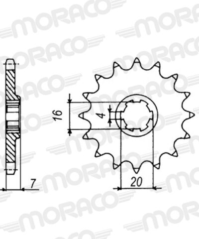 Pignon sortie de boîte  Pas 420 - 14 dents - Acier - PC10314 - Supersprox