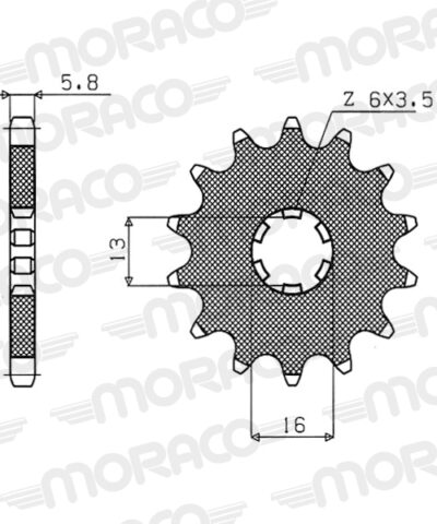 Pignon sortie de boîte  Pas 420 - 15 dents - Acier - PH10015 - Supersprox
