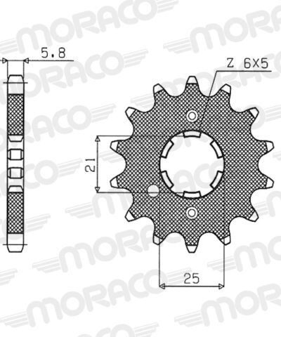 Pignon sortie de boîte  Pas 520 - 12 dents - Acier - PK30012 - Supersprox