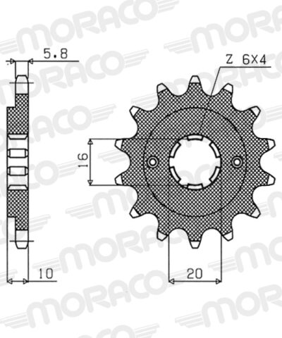 Pignon sortie de boîte  Pas 520 - 12 dents - Acier - PM20312 - Supersprox