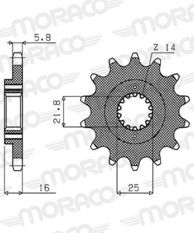 Pignon sortie de boîte  Pas 520 - 13 dents - Acier - PN60413 - Supersprox