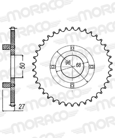 Couronne acier Pas 420 - 33 dents - Supersprox (CA10633)