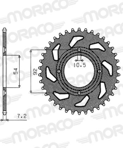 Couronne acier Pas 428 - 47 dents - Supersprox (CC20247)