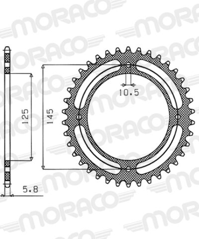 Couronne acier Pas 520 - 41 dents - Supersprox (CC50541)