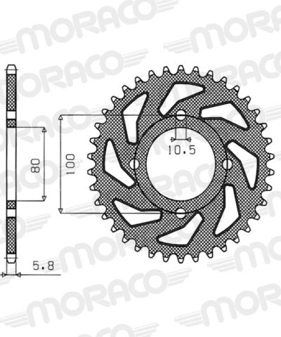 Couronne acier Pas 520 - 39 dents - Supersprox (CE30239)