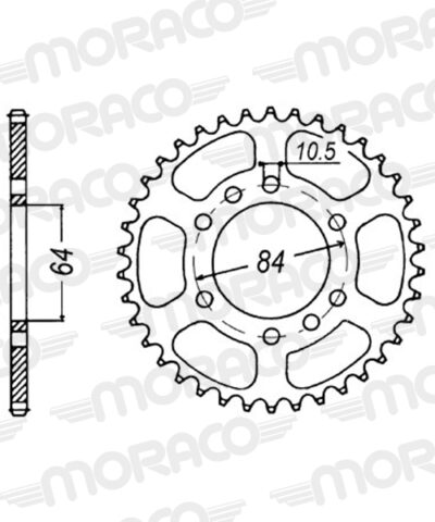 Couronne acier Pas 520 - 41 dents - Supersprox (CE31041)