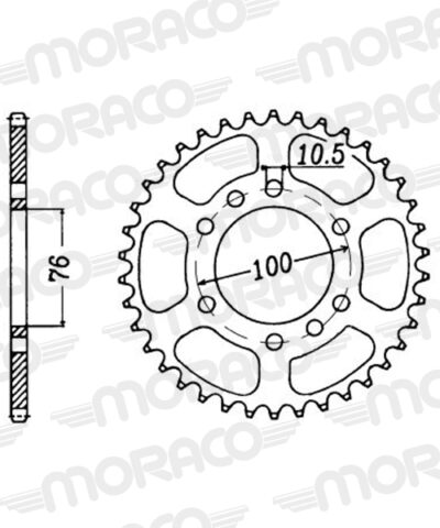 Couronne acier Pas 520 - 41 dents - Supersprox (CE40141)