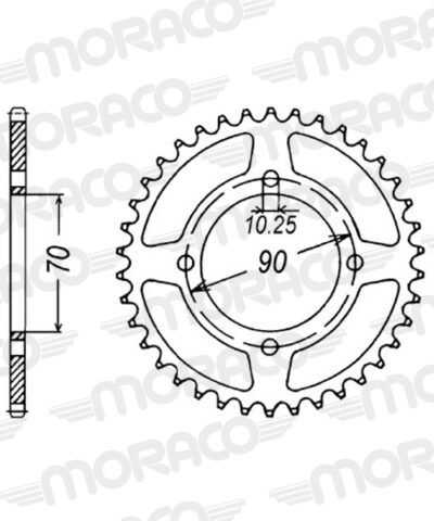 Couronne acier Pas 520 - 41 dents - Supersprox (CG31041)