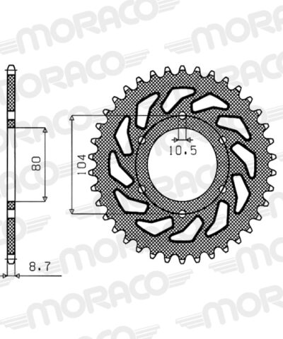 Couronne acier Pas 530 - 41 dents - Supersprox (CG40241)