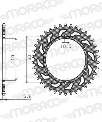 Couronne acier Pas 520 - 45 dents - Supersprox (CG50045)