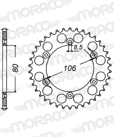 Couronne acier Pas 520 - 42 dents - Supersprox (CI20442)