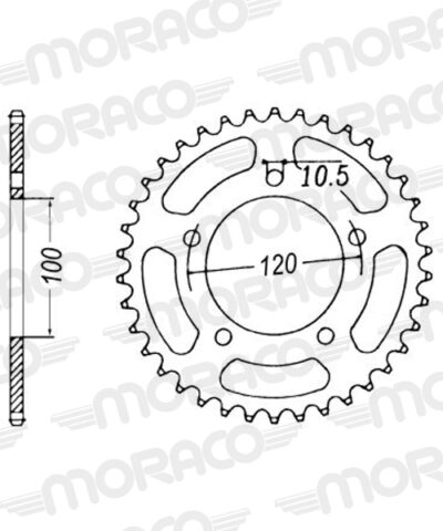 Couronne acier Pas 520 - 47 dents - Supersprox (CK50347)