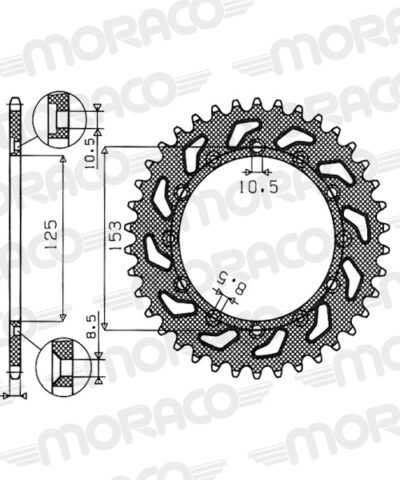 Couronne aluminium Pas 520 - 46 dents - Supersprox (AB21246)