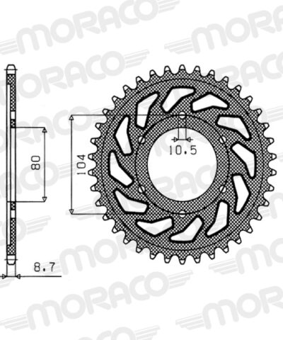 Couronne aluminium Pas 530 - 48 dents - Supersprox (AH60448)