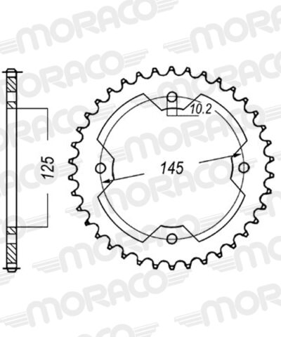 Couronne acier Pas 520 - 37 dents - Supersprox (CC50937)