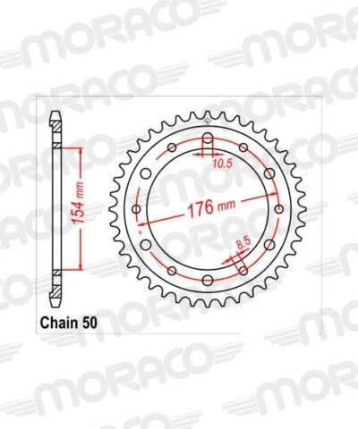 Couronne acier 45 dents - Supersprox (CA61045)