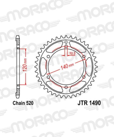 Couronne acier 44 dents - Supersprox (CG40444)