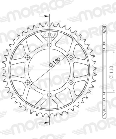 Couronne acier 41 dents - Supersprox (CC81341)