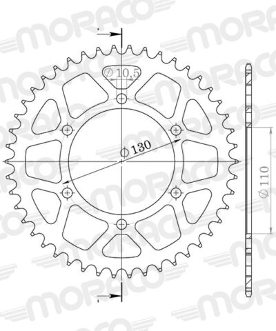 Couronne Stealth 47 dents - Bleu - Supersprox (CC812SB47)