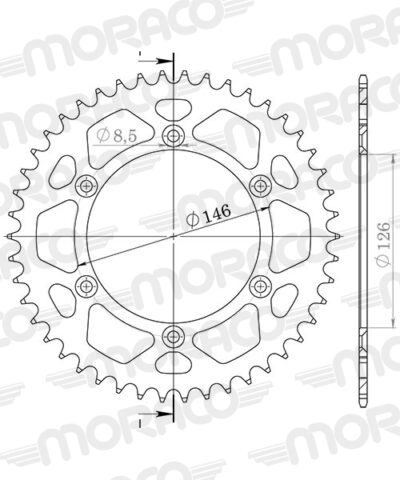 Couronne Stealth 46 dents - Or - Supersprox (CE203SG46)