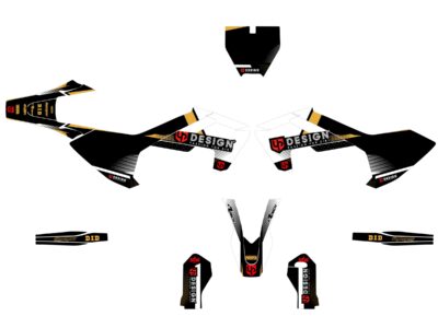 Kit Déco SPIKE HUSQVARNA TC 65 (2019-2022) Noir-Blanc - UP