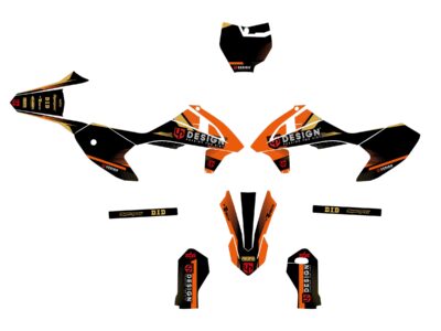 Kit Déco SPIKE KTM SX 50 (1998-2001) Noir-Orange - UP