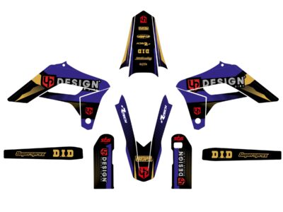 Kit Déco SPIKE SHERCO SE (2012) Noir-Bleu - UP