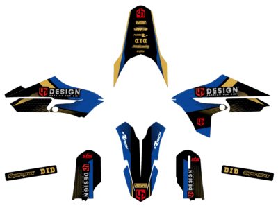 Kit Déco SPIKE YAMAHA YZ 65 (2018-2022) Noir-Bleu - UP
