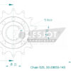 Pignon de sortie de boite CST-1802-14 # 50-29055-14S - Supersprox