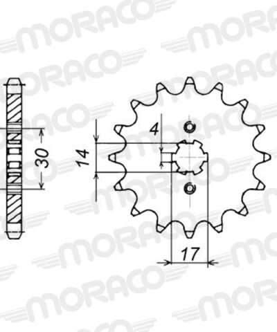 Pignon Pas 420 - 14 dents (PE10114) - Supersprox