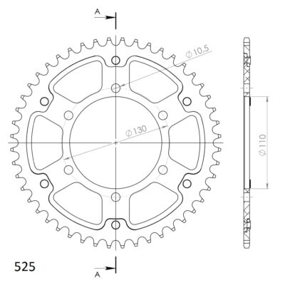 Couronne Stealth BLEUE - 525/48 - Supersprox