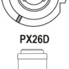 Ampoule H7 - X-Treme Vision Moto 12 V -  55 W - PX26d (12972XVB1) - Philips