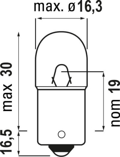 Ampoule R5W 12 V -  5 W - BA15s (12821CP) - Philips