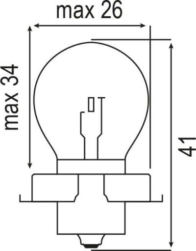 Ampoule S3 - Standard 12 V - 15 W - P26s (12008C1) - Philips