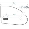 Bloque disque Alarme XX14 Bluetooth SRA - Xena