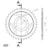 Couronne acier Pas 420 - 37 dents - Supersprox (CA10037)