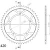 Couronne acier Pas 420 - 50 dents - Supersprox (CI10350)