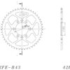 Couronne acier Pas 428 - 48 dents - Supersprox (CC20448)
