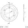 Couronne acier Pas 428 - 51 dents - Supersprox (CE21251)
