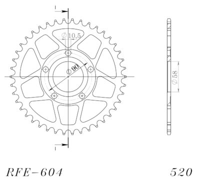 Couronne acier Pas 520 - 42 dents - Supersprox (CA21542)