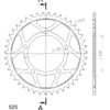 Couronne acier Pas 525 - 43 dents - Supersprox (CI80043)