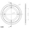 Couronne RFE-898:51BLK # 50-15203-51L# 1-2481:51# 72102N-51 (51 dents) - Supersprox