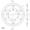 Couronne SPX STEALTH 151:51-BLEU (51 dents) - Supersprox