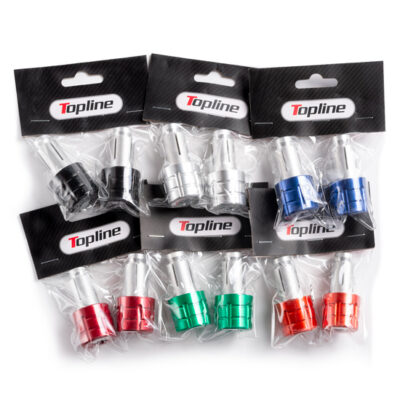 Embouts de Guidon Alu 13-17MM Rouge - Topline